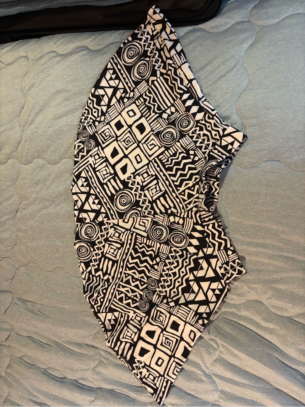 Black & White Geometric Mini Skirt